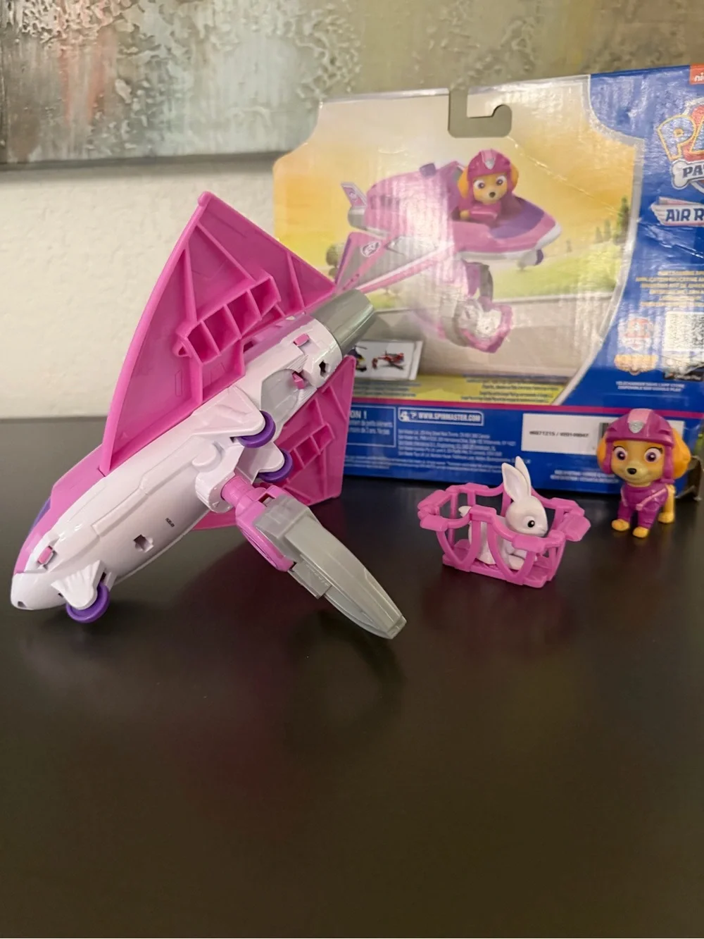 Paw Patrol Skye Pink and Purple Rescue Plane with Figure & Bunny